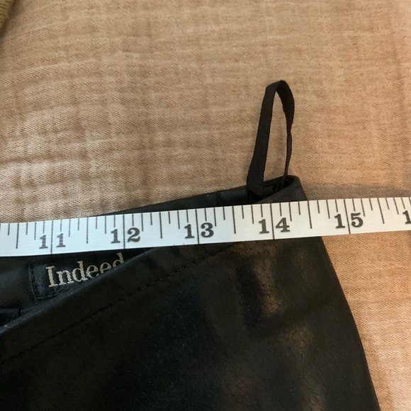 Vintage Indeed Black Leather Fully Lined Pants Size 4 - Picture 10 of 12